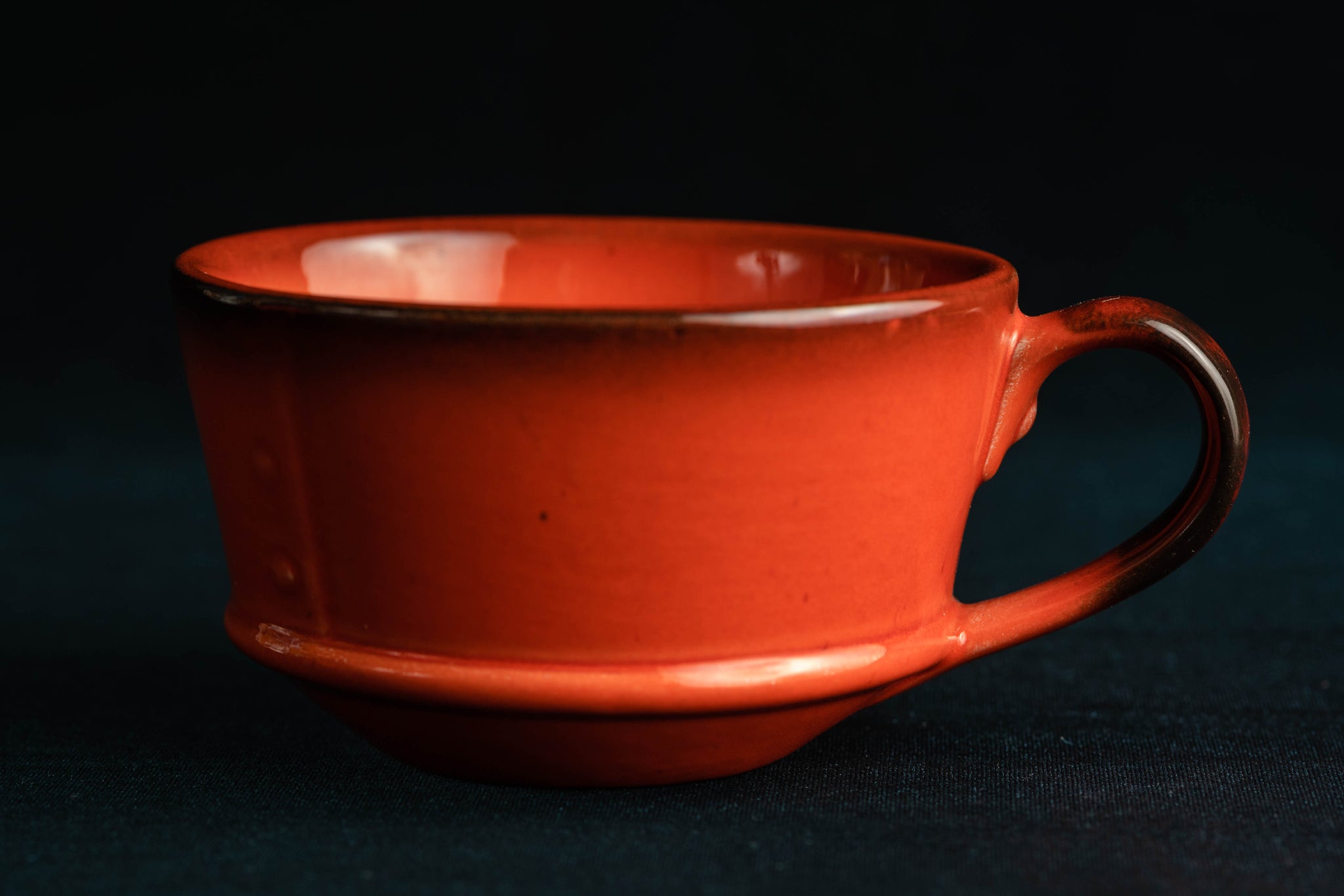 美國Metlox Pottery佛朗明哥紅咖啡杯組