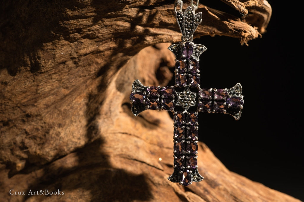 紫水晶十字架項鍊