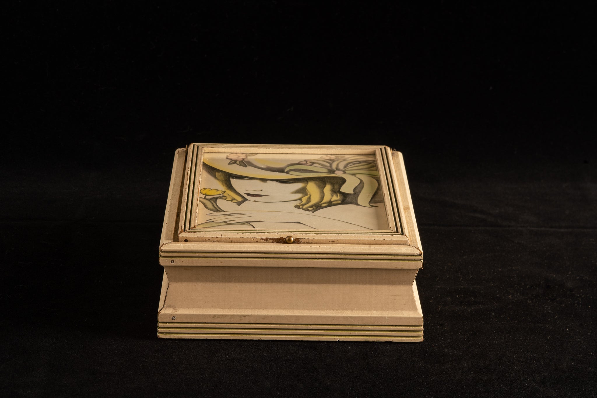 美國 Art Deco 風格裝飾鏡盒