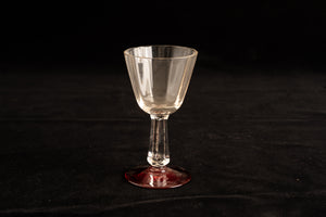 罕見復古多角形高足酒杯
