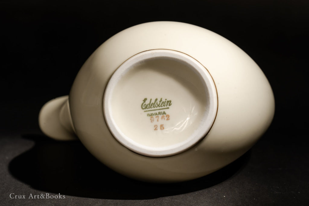 德國 Edelstein BAVARIA 牙白釉金彩描邊陶瓷醬皿