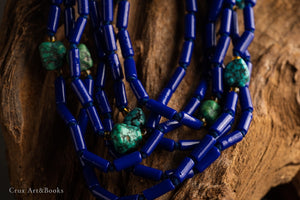穆拉諾琉璃串綠松石項鍊