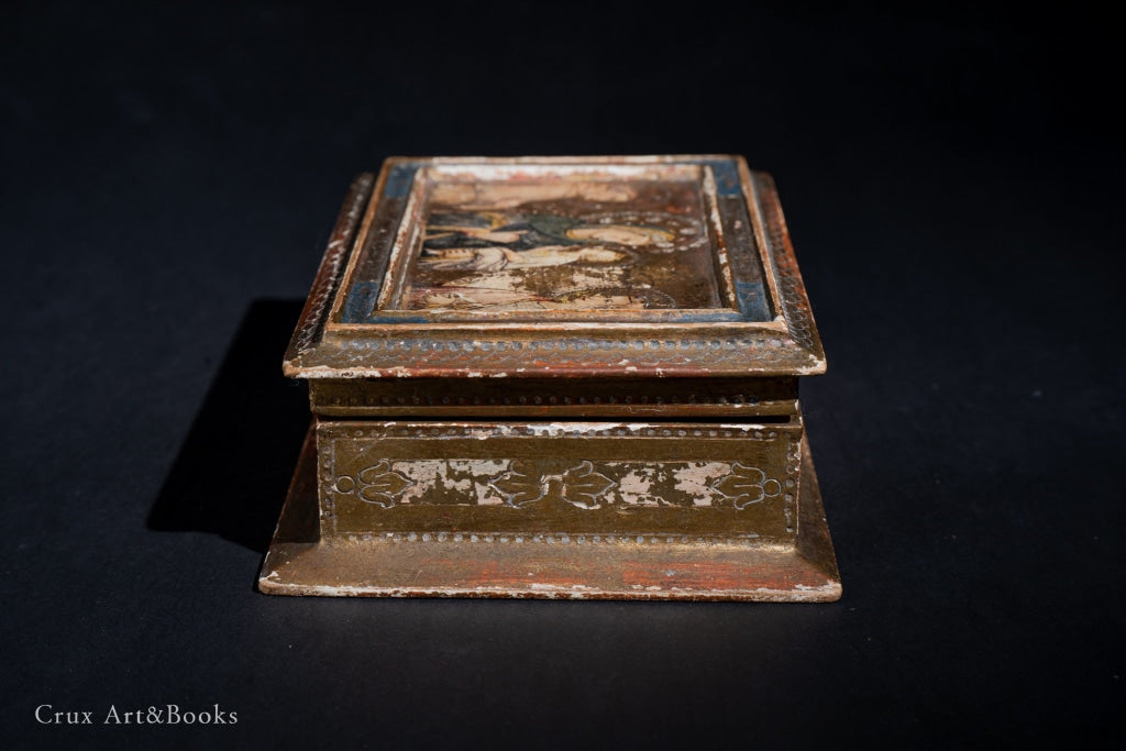 義大利髹金漆聖經故事木盒