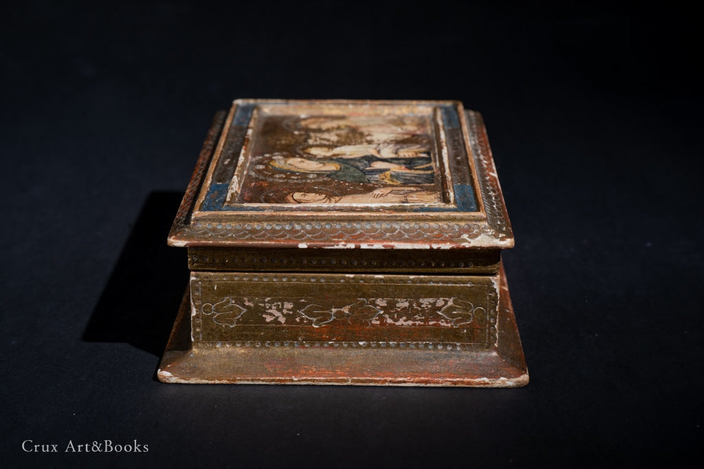 義大利髹金漆聖經故事木盒