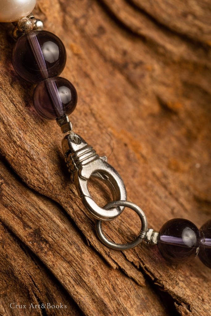 復古紫水晶串珠項鍊