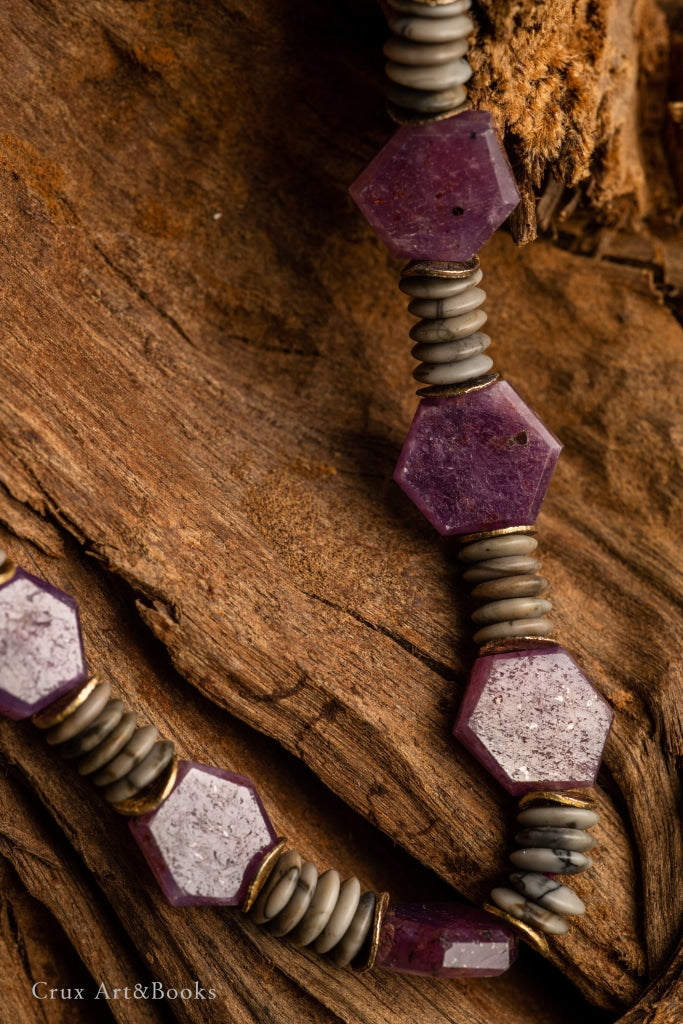 古典紫色水晶項鍊