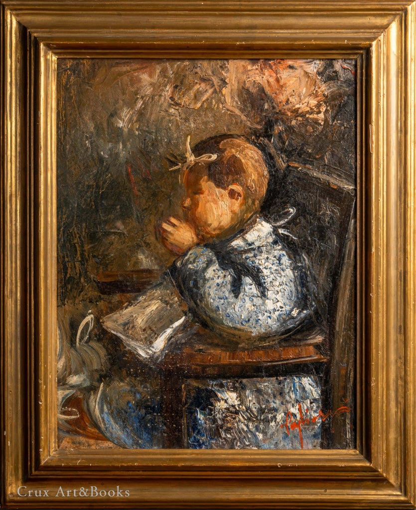 扶手椅上的側臉肖像，弗朗切斯科・帕利亞齊 Francesco Pagliazzi，20th